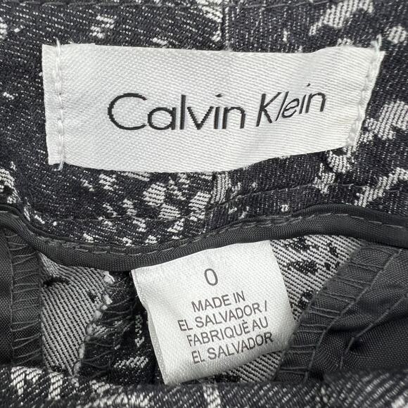 Calvin Klein (0) 28x26.5 Short Brushed Gray Skinny Ankle Crop Pants Mid Rise - Picture 7 of 8